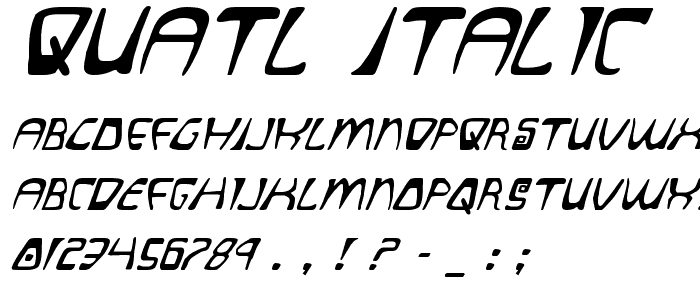 Quatl Italic font